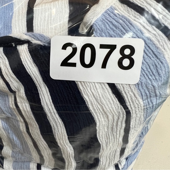 Cotton Blue women’s maxi dress blue and white size L preowned - Picture 12 of 12
